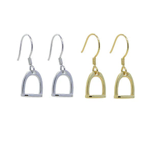 2025 New 925 Sterling Silver Bling Equestrian Horse Jewelry Snaffle Bit Stirrup Horseshoe Slippy Hook Dangle Drop Earring