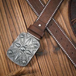 Cowboybälte med silverspänne
