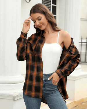 Cowgirl rutig flanellskjorta