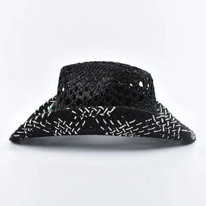 Flätad boho cowboyhatt