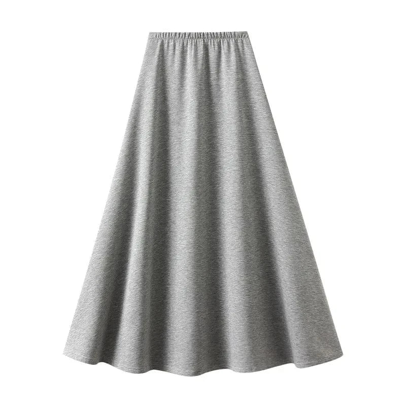 Kjol a linje midi Grå / One Size