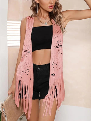 Lång väst med fransar