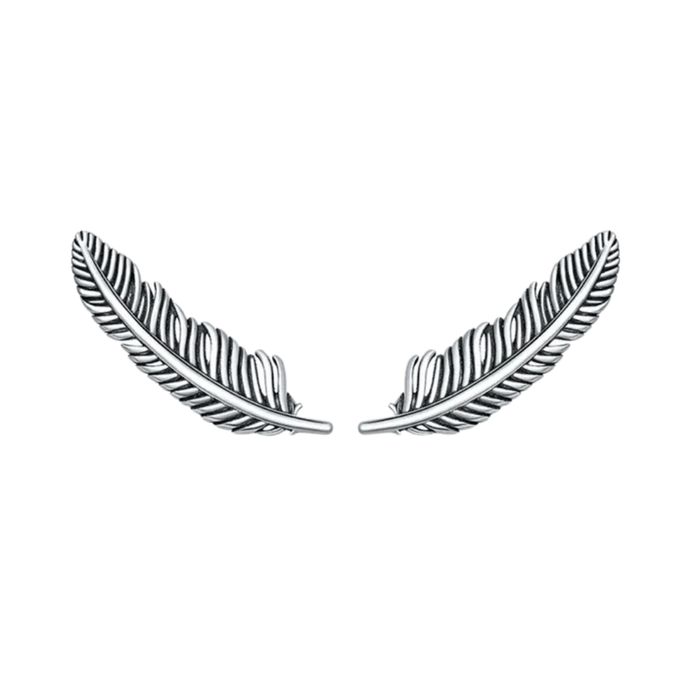Feather Earrings in 925 Sterling Silver