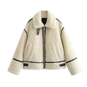 Pile jacka dam beige Beige / XS