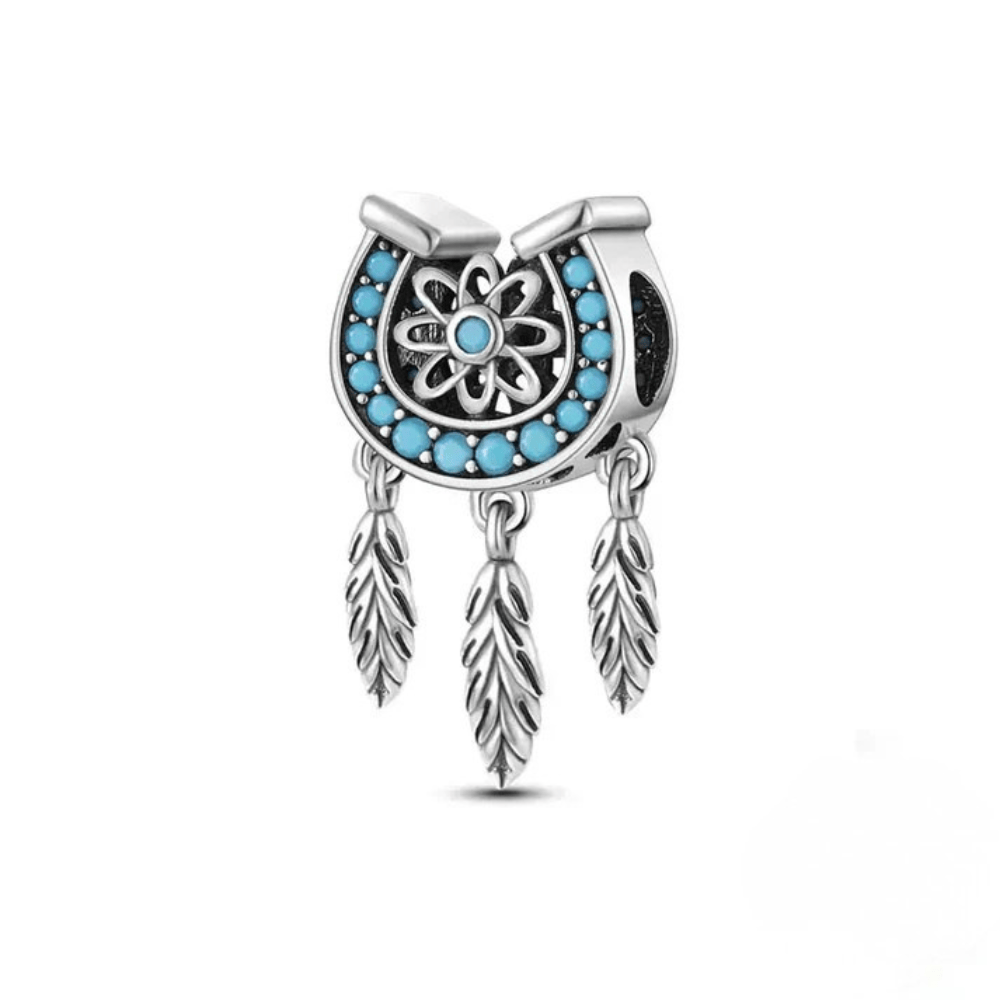 Silver Horseshoe Dreamcatcher Charm