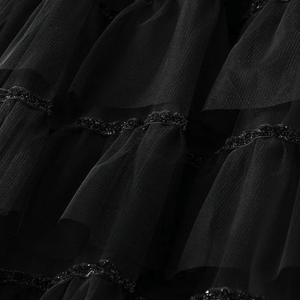 Tyllkjol med silverpaljetter