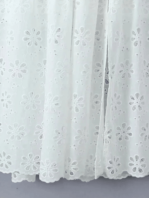 Vit klänning broderi anglaise