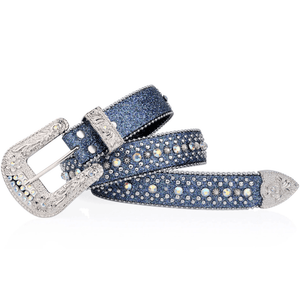 Westernbälte med glittriga rhinestones