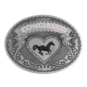 Bältespänne Cowgirl Up Oval häst