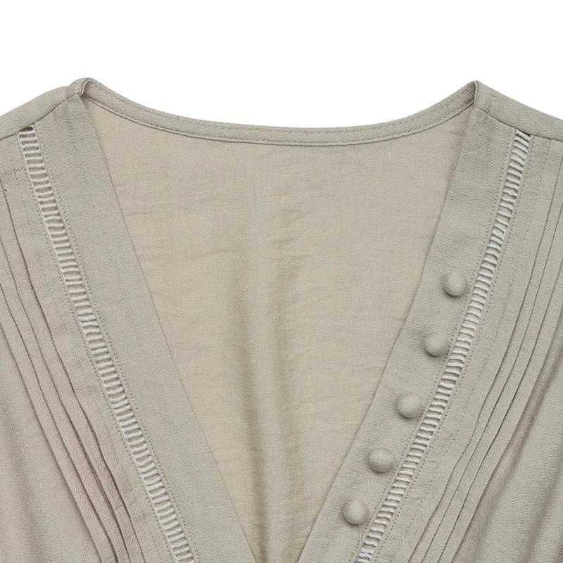 Beige klänning maxi