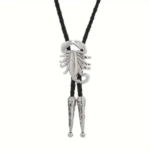 Bolo tie med 3D-skorpion i metall Silver