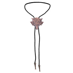Bolo tie med 3D-varghuvud i metall