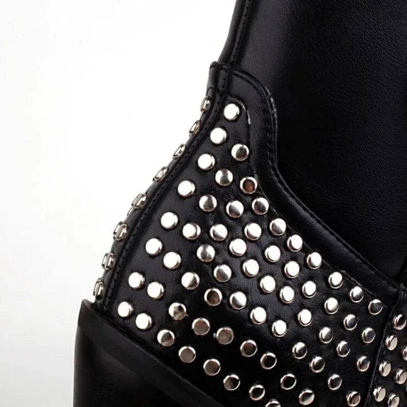 Låga Cowboyboots med Nitar för Dam