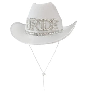 Bride Cowgirl Hatt Vit