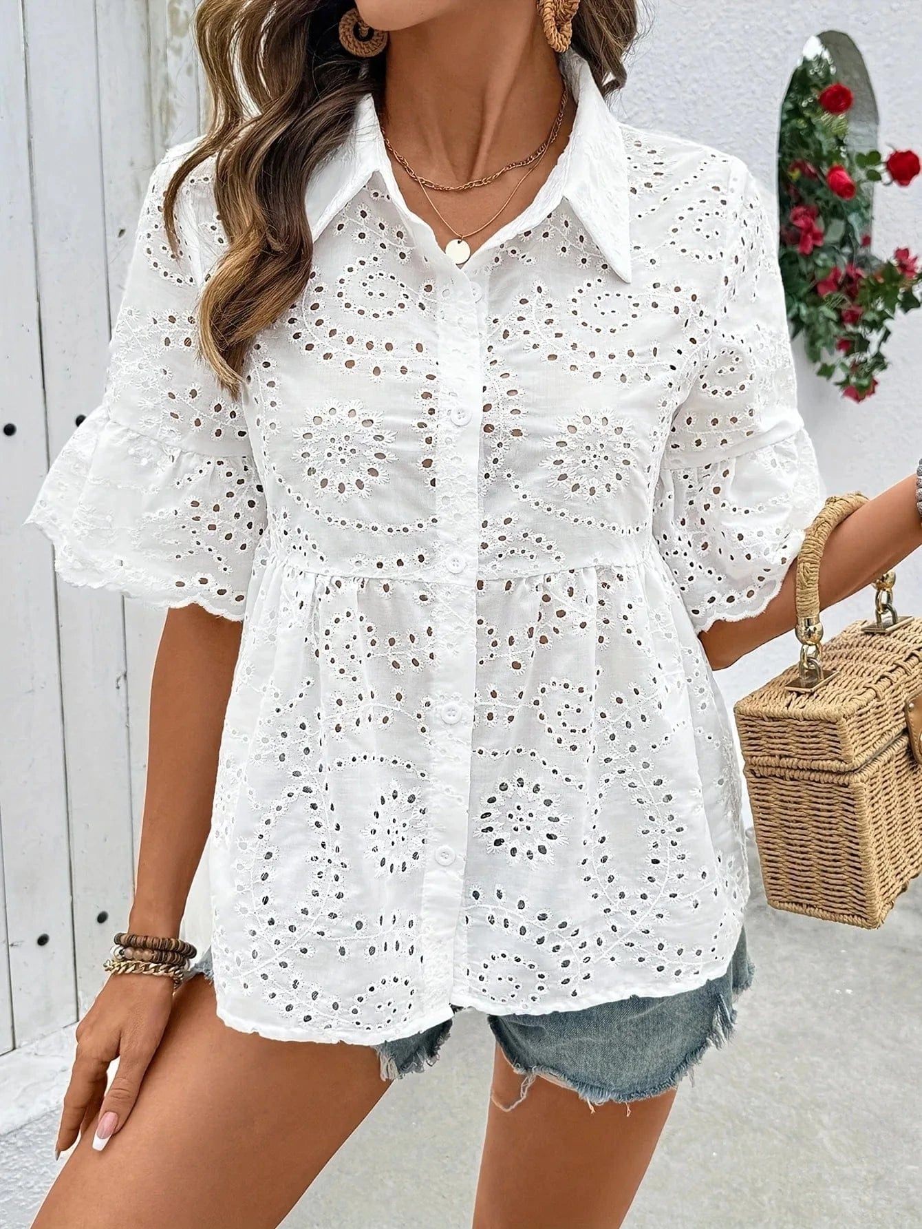 Broderie anglaise blus