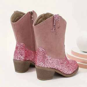 Glittriga Rosa Cowgirl Boots för Flickor