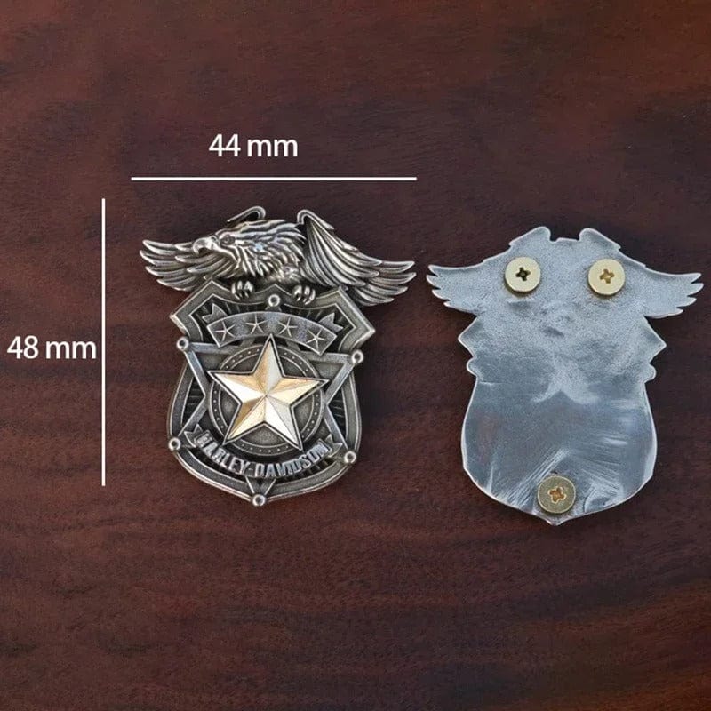Concho i 3D-metall med Örn och Skölddekor