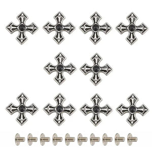 Concho korsdesign med turkos Svart / 10St