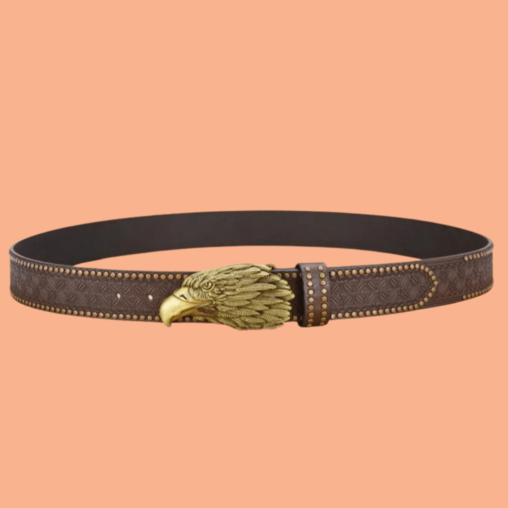 Cowboybälte med Örnbuckles i Guld