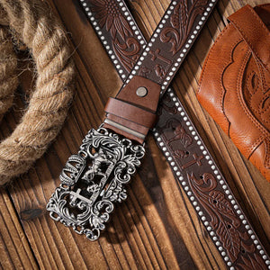 Cowboybälte med reliefspänne