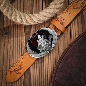 Cowboybälte med vargspänne