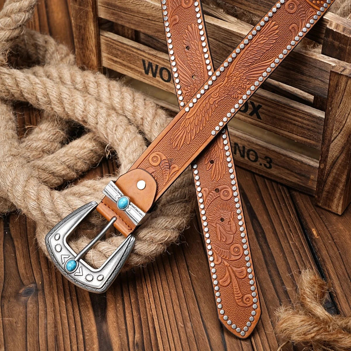 Cowboybälte silverspänne