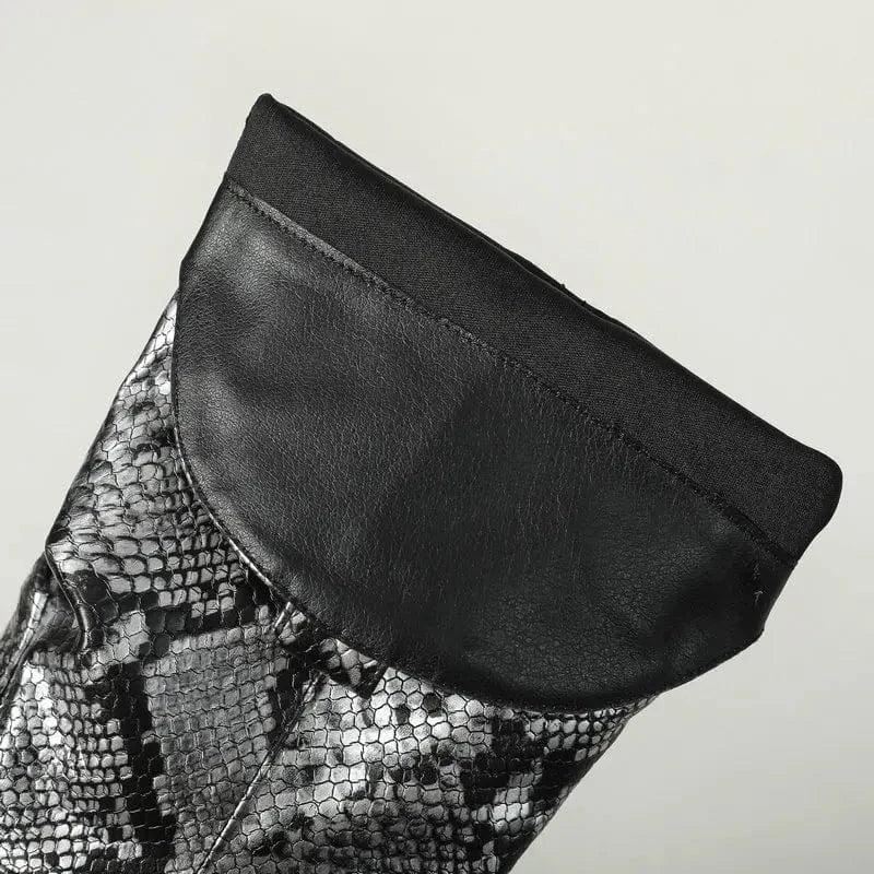 Cowboyboots med Ormskinnsmönster för Dam