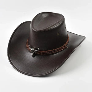 Cowboyhatt Herr med Tjurhuvud