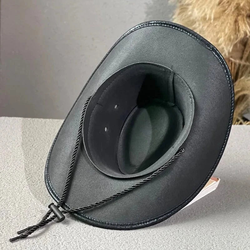 Cowboyhatt med fjäderband