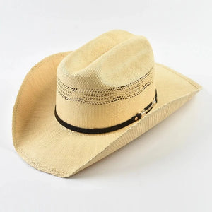 Cowboyhatt stickat Ljusbeige / One Size