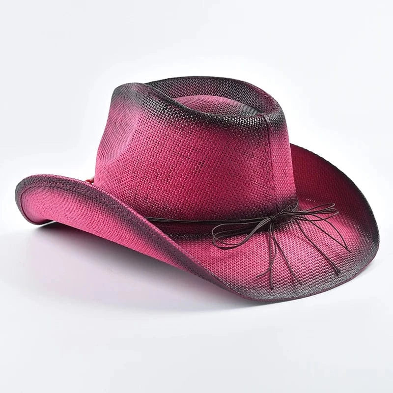 Cowgirlhatt Pärldetaljer Klarrosa / One Size