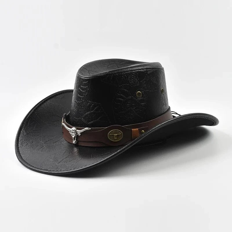 Elegant Cowboyhatt i Konstläder Svart / One Size