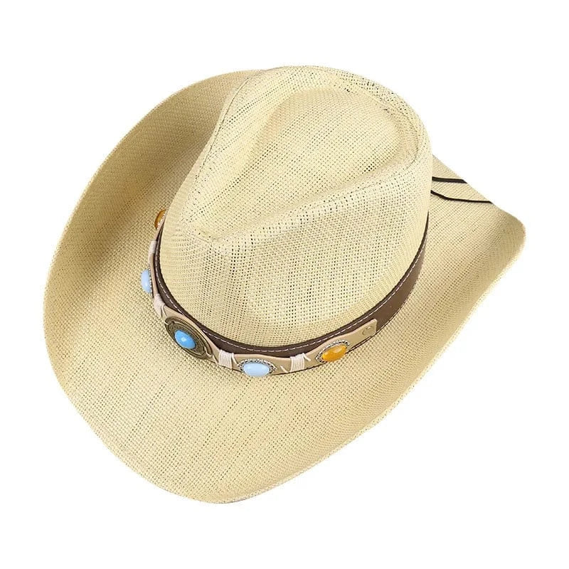 Elegant Western Cowboyhatt med Smyckesdetaljer