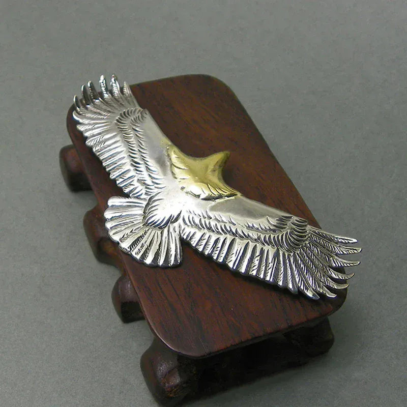 Flygande örn concho Silver och guld / 32x75mm