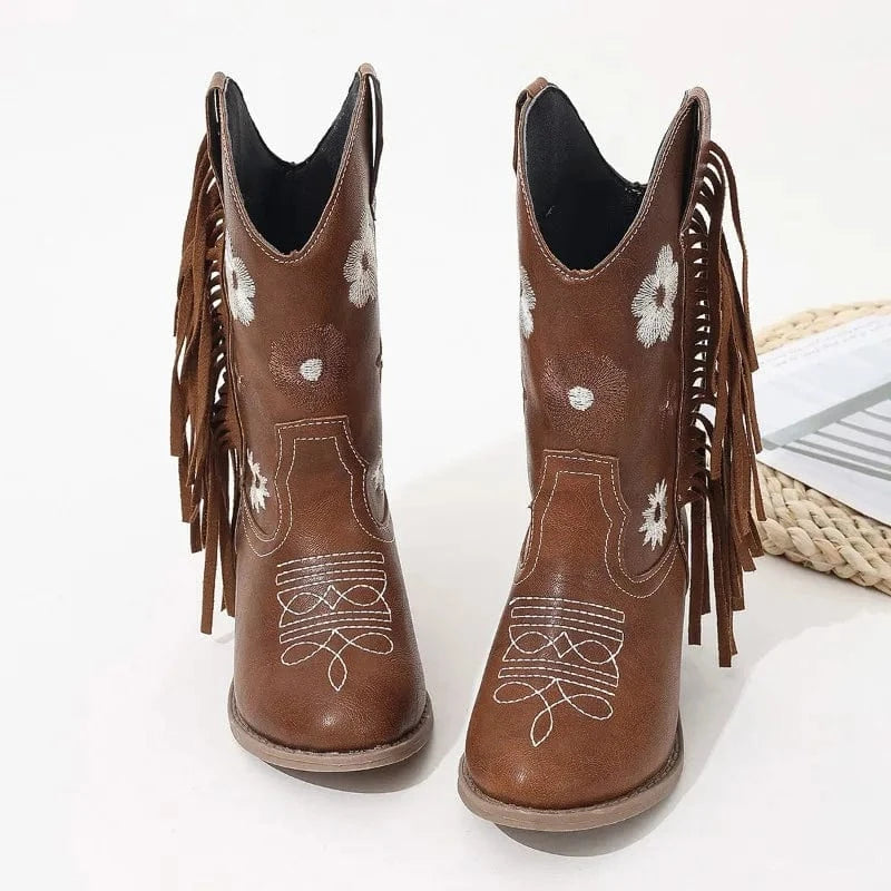 Bruna Cowboyboots för Flickor