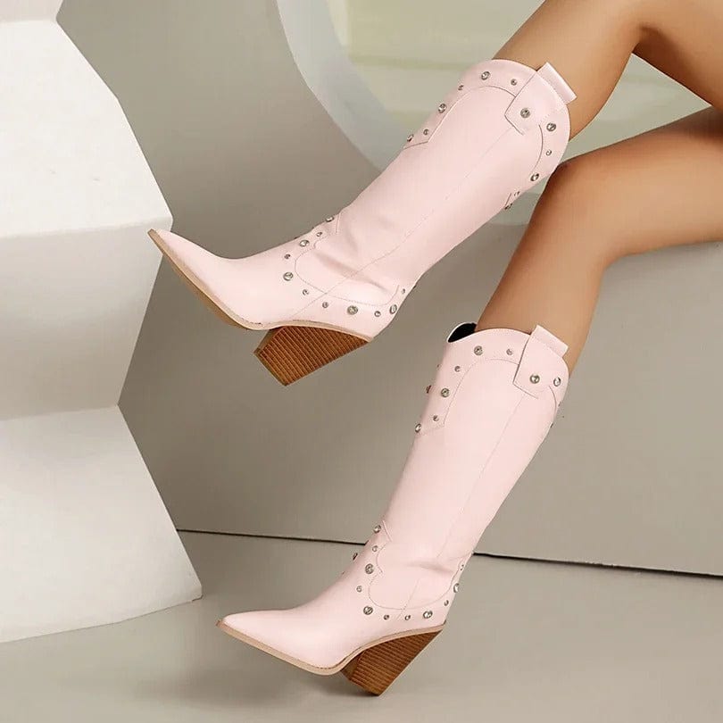 Högklackade Cowboyboots för Dam
