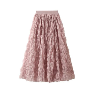 Krinklad kjol Rosa / One Size