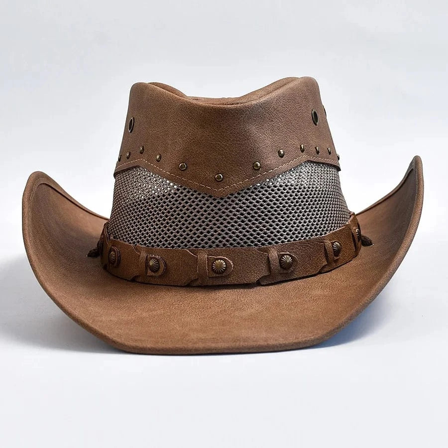 Läder Cowboyhatt