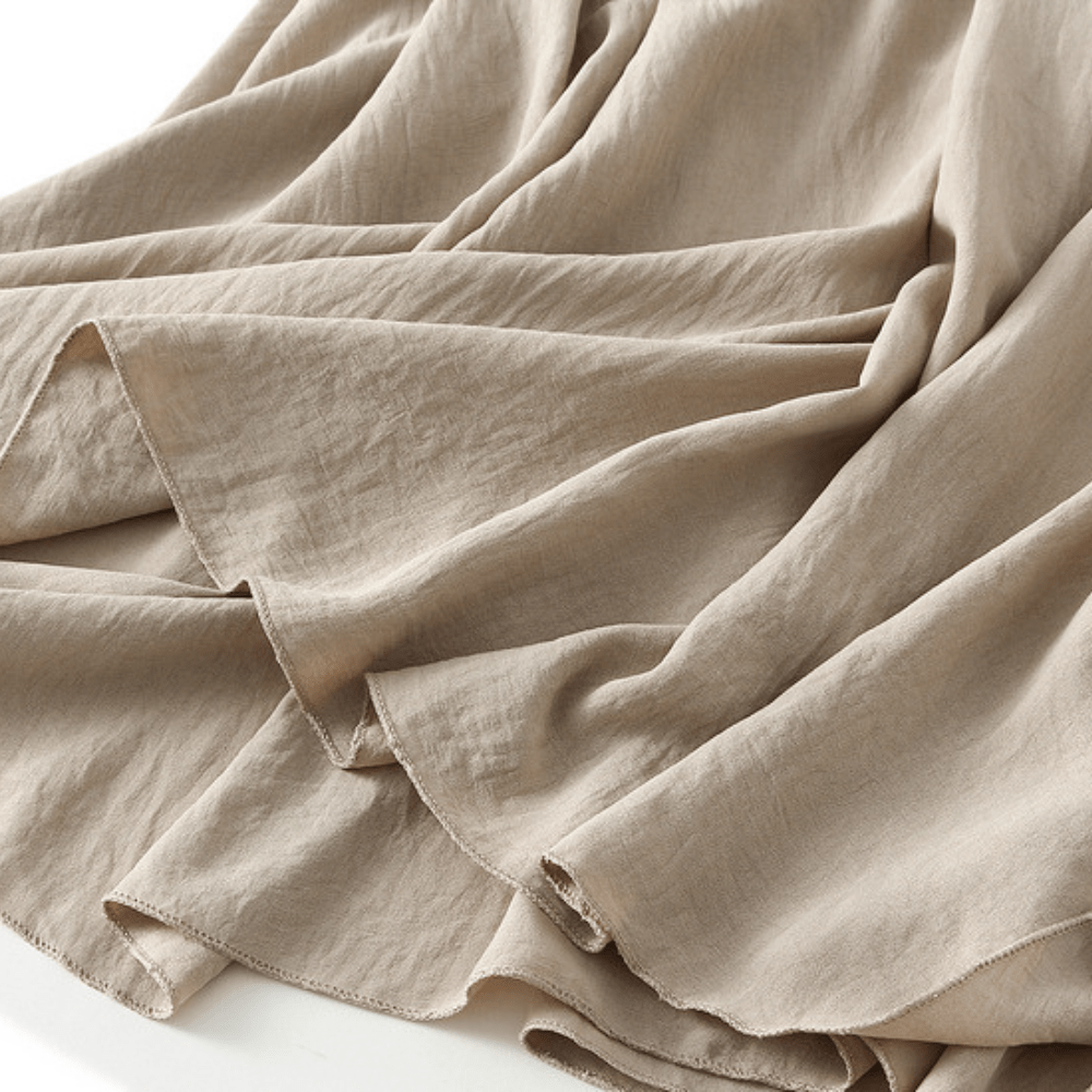 Maxikjol i mjuk, krinklad väv