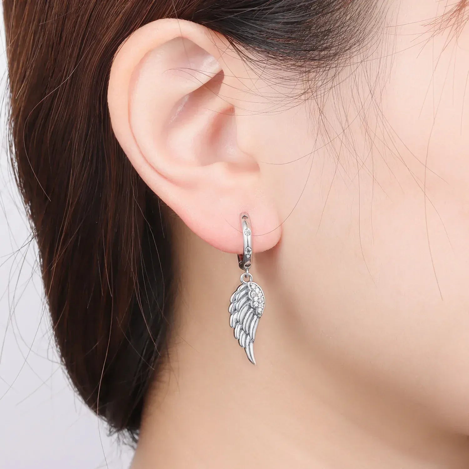 Orstarry 925 Sterling Silver Sparkling Wings Earrings Original Jewelry Drop Earrings Women Jewelry Party Trendy Anniversary Gift OTE4095