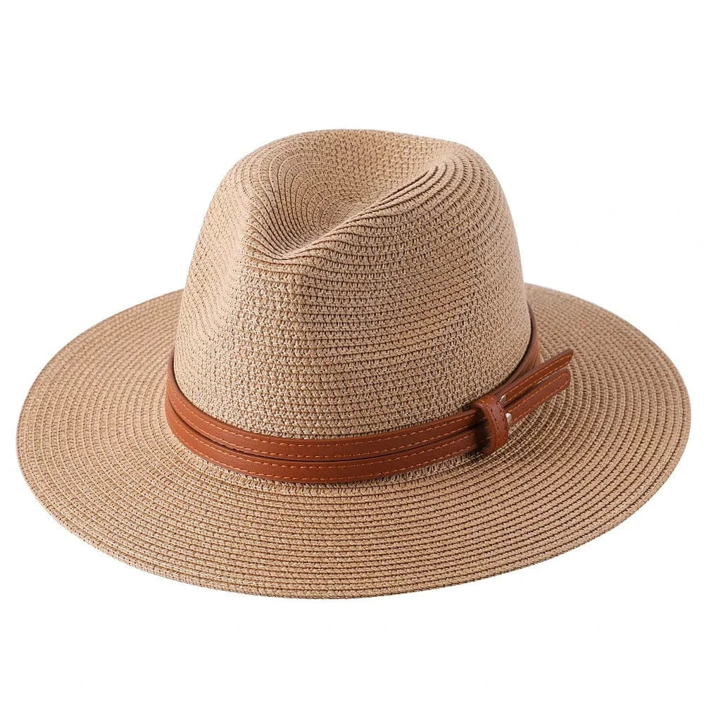 Panama cowboyhatt i strå Kamel 1 / 59cm