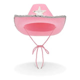 Rosa Cowgirlhatt med Paljettstjärna Rosa