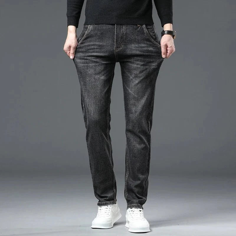 Slim fit stretchjeans för herr