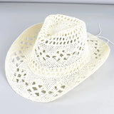 Sommar Cowboyhatt Halm Offwhite / Ungefär 58cm