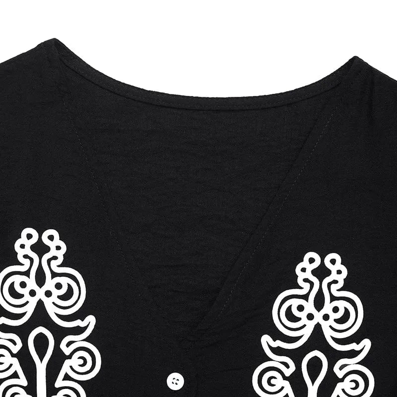 Svart sommarblus i Y2K-stil