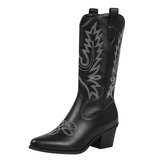 Svarta cowboy boots dam Svart / 36