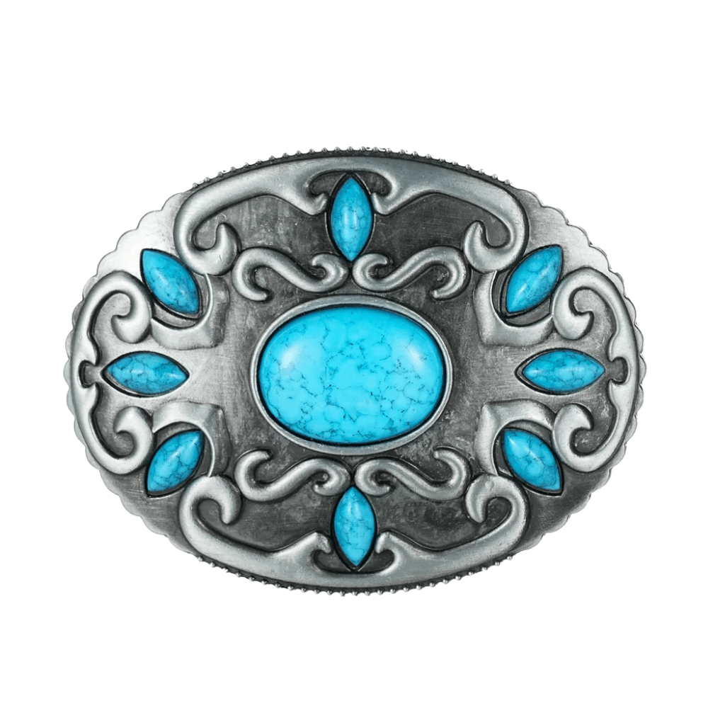 Turkis Bältesspännen Western Stilar Oval stil