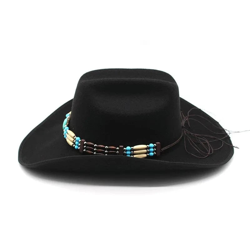 Ull Cowboyhatt med pärlband