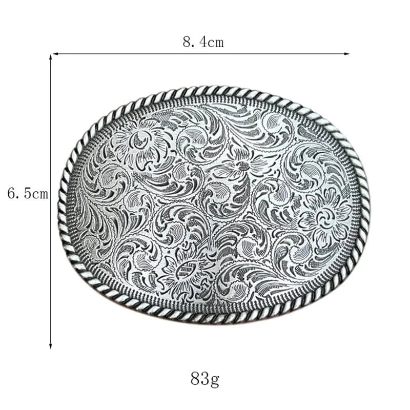 Växtmönster Bältesspänne Oval Design