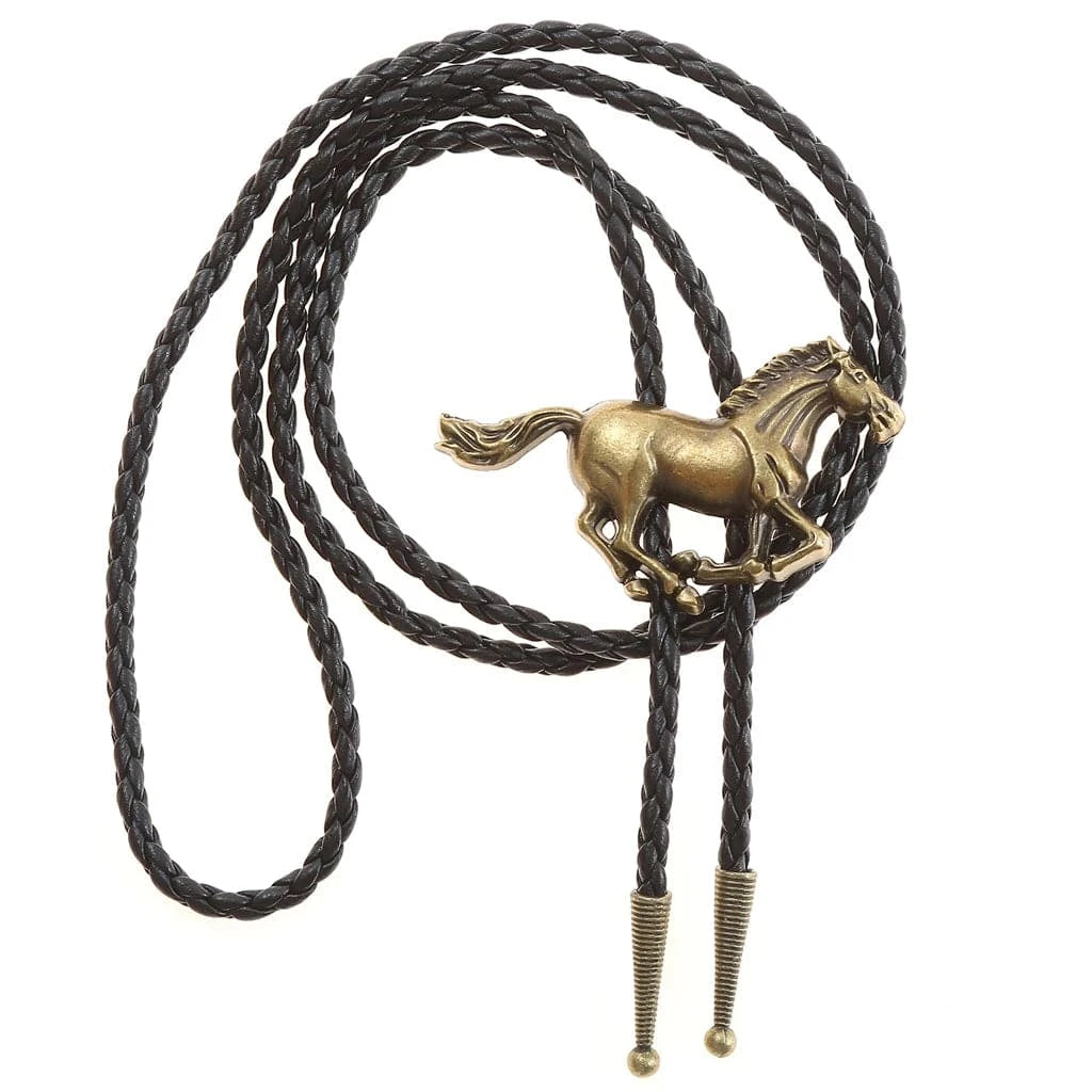Western Bolo Tie med galopperande häst